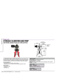 Thumbnail of document Data Sheet - HCHP Hydraulic Calibration Hand Pump